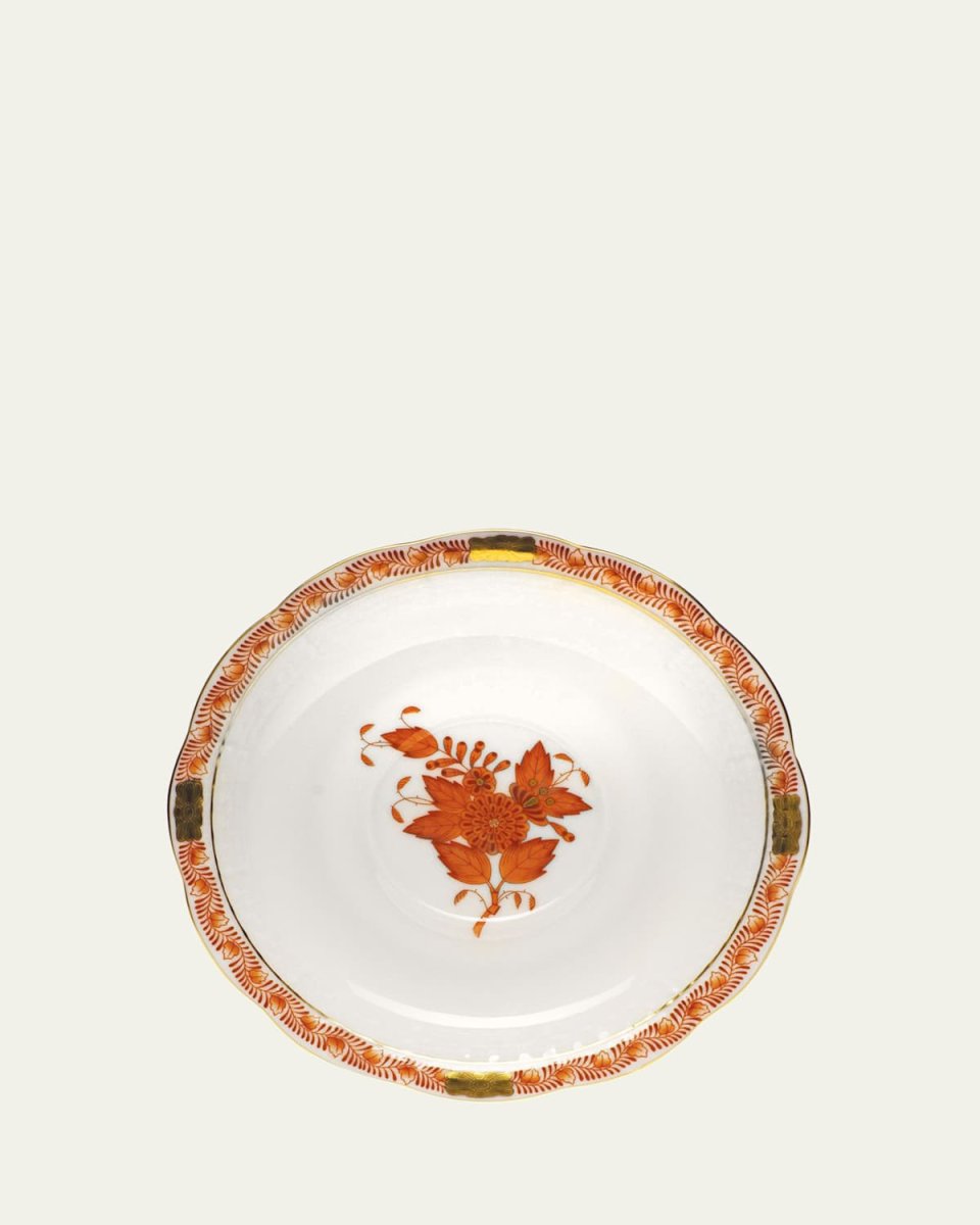 Rust Chinese Bouquet Saucer